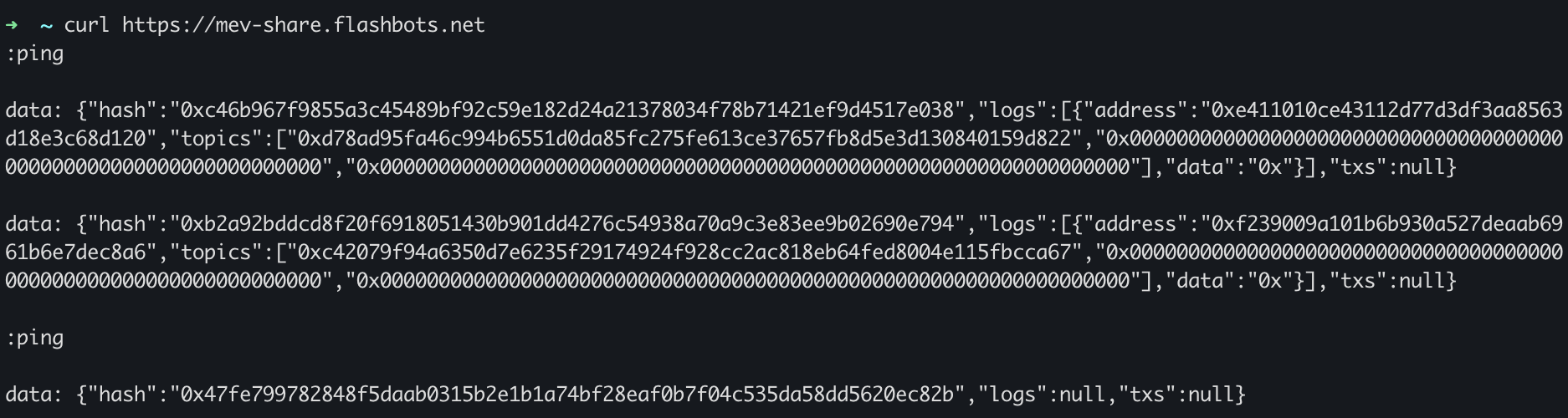 Example MEV-Share Transactions